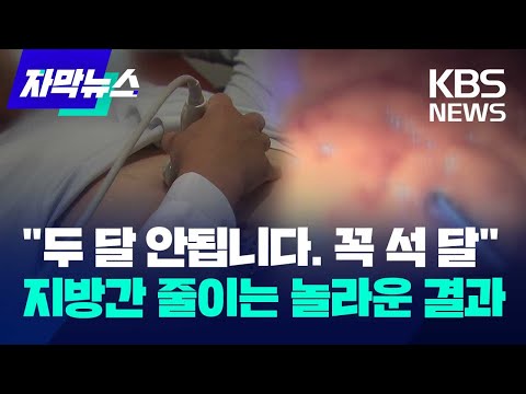 [자막뉴스] "두 달 안됩니다. 꼭 석 달" 지방간 줄이는 놀라운 결과 / KBS 2023.11.19.