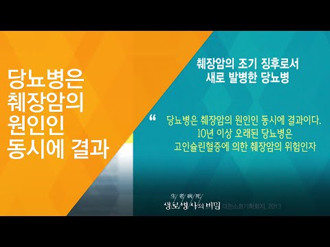 당뇨병은 췌장암의 원인인 동시에 결과 - (2017.6.14_624회 방송)_암을 부르는 당뇨병