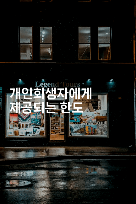 개인회생자에게 제공되는 한도-식힐마음